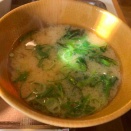 すき家＠南アルプス桃園店：菜の花と鰆のみそ汁