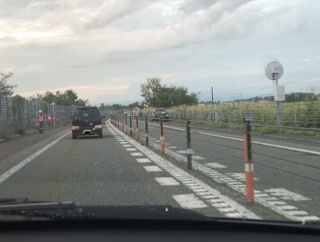 【現場の様子】#交通情報 秋田道 下り 横手北SIC～大森PA付近 事故で規制渋滞8月23日 #秋田道 #秋田 #大仙市