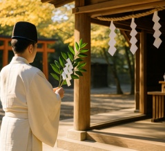 玉串奉奠 ― 神に捧げる一本の榊