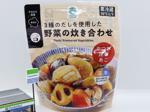 【1194レビュー目/９１点】ファミマの野菜が摂れる『炊き合わせ』が甘じょっぱい味付けで万人受けするお味！低カロリーで食事のメインになれる商品！