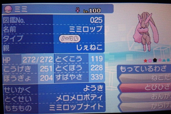 三毛猫遊戯備忘録 メガシンカ用