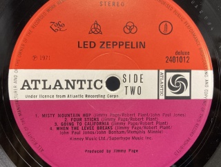 【9/4(金)HARD ROCK新入荷情報】LED ZEPPELIN「IV」 稀少