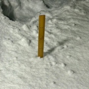 長靴が埋もれるほどの大雪です