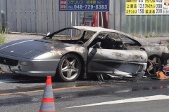 フェラーリ、炎上。