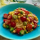 そうめんが合う〜夏野菜たっぷり明太子そうめん
