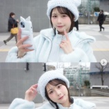 『[ノイミー] 尾木波菜、人気モデルが編んだ猫耳ニット帽姿公開「売り物みたい」「可愛すぎて眼福」と反響』の画像