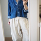 色違いで欲しい！アラフィフのキニナル体型をカモフラージュしつつ、程よく綺麗に履ける楽ちんパンツ！