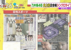 【衝撃】佐々木琴子、日刊スポーツ「6thバスラ」記事中央にメンバー誰よりも大きく掲載されるwww【乃木坂46】