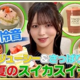 『[ニアジョイ] 『めざましテレビ』イマドキ 江角怜音がジューシー＆さっぱり真夏のスイカスイーツを紹介！公式YouTubeで配信開始』の画像