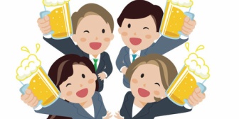 周りに関係を気付かれないために、職場の飲み会ではお互い素っ気なくしてる。
