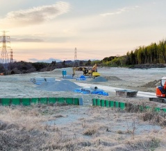 農業公園の整備工事が始まってる。工事は2027年6月30日まで（小牧市野口）