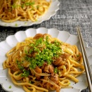 スパイシー鶏ちゃん焼きうどん／お雑煮に未練があるJUNA夫さんがやっていること