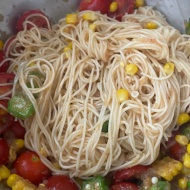そうめんが合う〜夏野菜たっぷり明太子そうめん