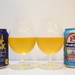 キリンビールの晴れ風とサッポロビールの黒ラベルを飲み比べてみました