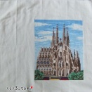 day 23 クロスステッチ刺繍：サグラダファミリア (World selection)