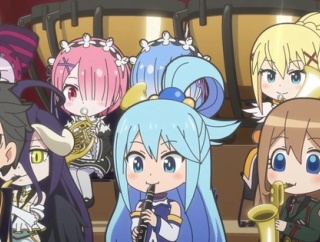 「異世界かるてっと3」10話感想 ベテルギウスと槍の勇者と謎のアサガオ襲来！演奏しながら戦いシャドウのアトミックで体育館が崩れクライマックス突入！！【いせかる3期実況】