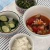 野菜スープを作って、お米を炊いて朝ごはん