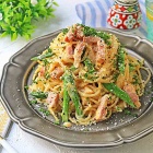 生クリームなし♪ワンパンで簡単春野菜とベーコンのカルボナーラ！連載