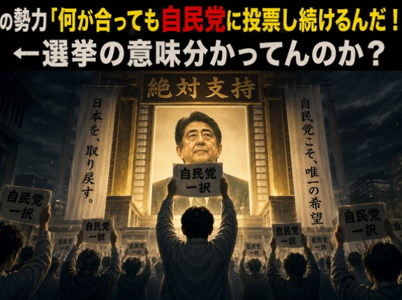 【悲報】謎の勢力「何があっても自民党に投票する」←選挙の意味、分かってる？