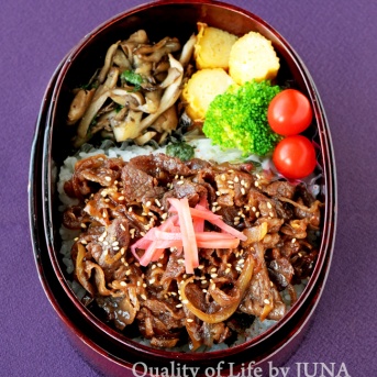 今日のJUNA夫さん弁当（牛丼）、鮭弁バリエと鮭素材のページを作りました／バターはこんな風にできたよ