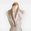 販売開始！植物柄のミニショール「Fall in Love Shawl」【カフェオレ】