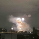 雨の淀川花火