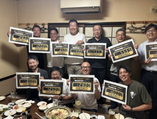 肉の取引先さんが、あまちゃんマラソンに来てくれた