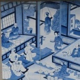 有田　陶磁器制作の様子を描いた陶板を見る（2日目）