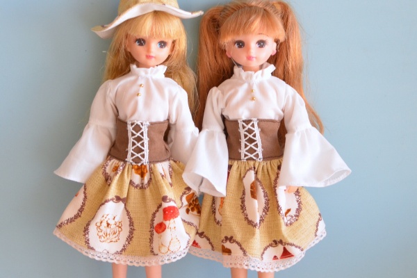 ゆきりん様　オーダー　ドール服　ハンドメイド ローゼンメイデン風 雪華綺晶のドレス ブライス リカちゃん