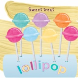 『Lollipops are often given as treats.（ロリポップはおやつとしてよく配られる）』の画像