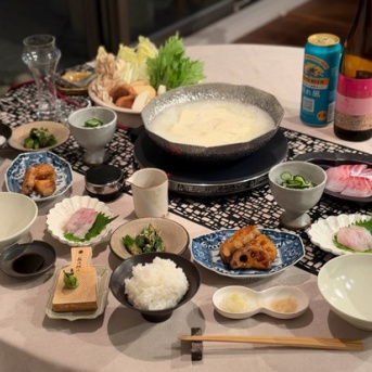 今季の「温泉湯豆腐」はじめの夜ごはん