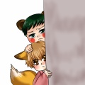 狐ショ隆とたぬ守エク