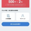 グルメ杵屋：食事券 2026年3月権利(9850)・今回から電子化