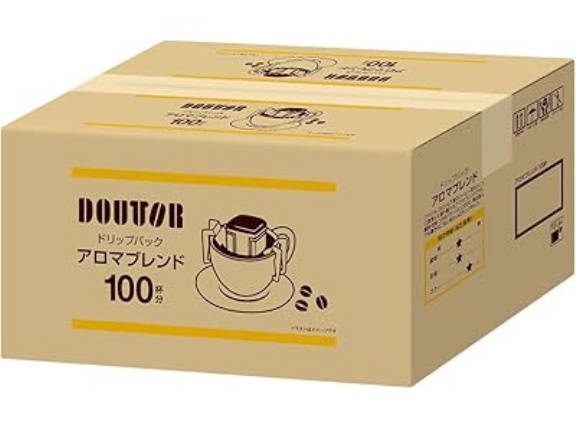 【2,505円】ドトールコーヒー ドリップパック アロマブレンド 100杯分がセール特価。旧まろやかブレンド