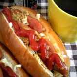 『ホットドッグとコーヒー＆ティータイム』の画像