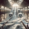 【地獄絵図】東京、雨が降りすぎてで駅がスプラッシュマウンテンになってしまうｗｗ