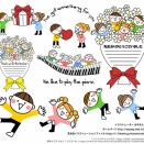 【無料のイラスト素材】「先生ありがとうございました」可愛い子供達と花束のメッセージカードイラストです