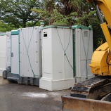 『江戸川上流の水位上昇のためトイレなどを撤去』の画像