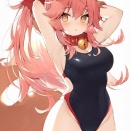 【FGO】競泳水着のタマモキャットイラスト！！　キャット可愛すぎる////////