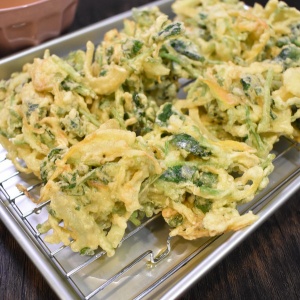 ボウル１つで♪三つ葉の簡単かき揚げ