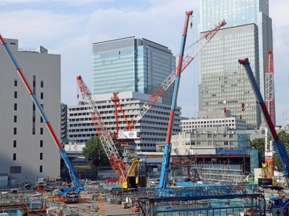 タワークレーン1号機が設置された「Torch Tower（トーチタワー）」の建設状況！日本一となる高さ385mの超高層ビル（2025.8.9）