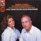 ムター、ワイセンベルクのブラームス＆フランク/ヴァイオリンソナタ集 DE EMI 1C157-43 443/44T STEREO デジタル DMM 2LP