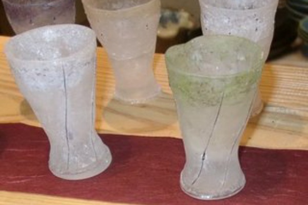 ガラス作家：能登朝奈 パート・ド・ヴェール 透明の飯椀・ボウル 能登朝奈