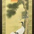宮川幸泉 掛軸 kj－198 松竹梅鶴亀