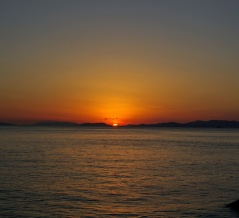 瀬戸内海　夕景　サンセット