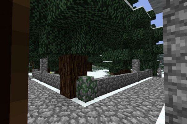 雪国の露出峡谷へ道をつなげる マインクラフトてんやわんや開拓記