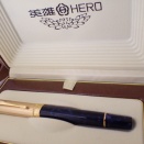 HERO万年筆のリスト「1」　HERO　2015　青マーブル軸　14Ｋ11