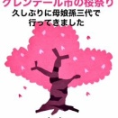 グレンデールの桜まつりへ、久しぶりに孫たちと一緒にね。知らんけど。