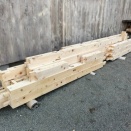 温室づくり(その4)　購入材の加工