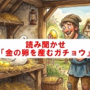 読み聞かせ「金の卵を産むガチョウ」